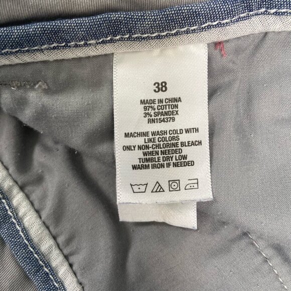 Aeropostale Flat-Front Chino Shorts Classic Fit Gray Size 38 - Picture 3 of 7